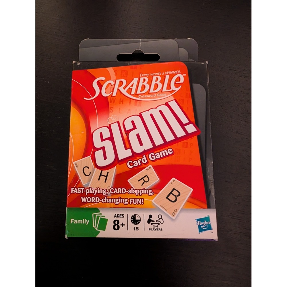 Hasbro Scrabble Slam Card Game Fast Paced Word Game Ages 8+ 2-4 Players